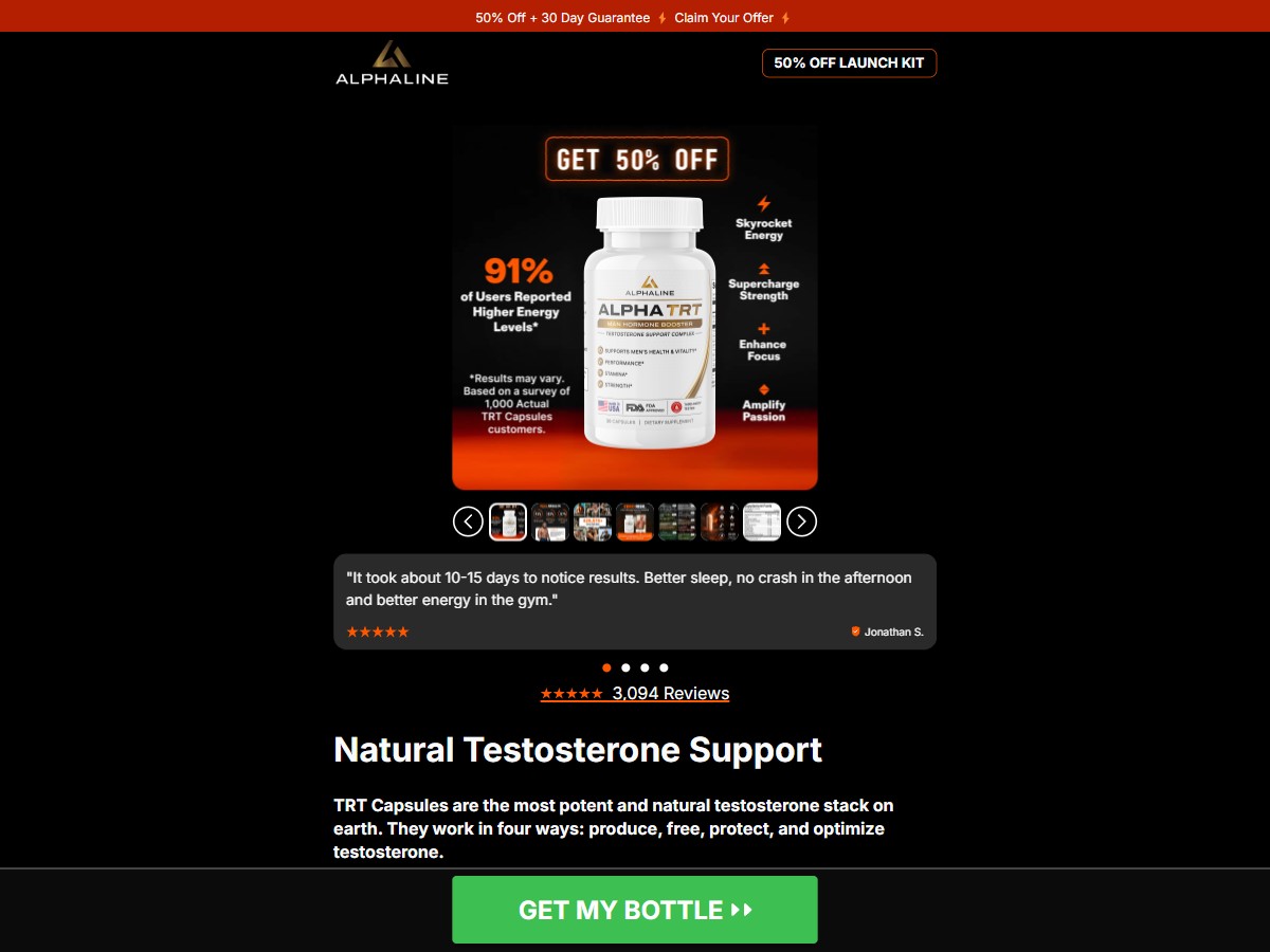 ALPHALINE TRT Male Enhancement Capsules [CA]