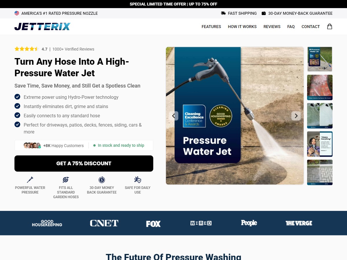 **HOT** Jetterix Pressure Nozzle ~ CTC $59.99 [US, DE, CA, AU, UK, FR, IL, +232 More]