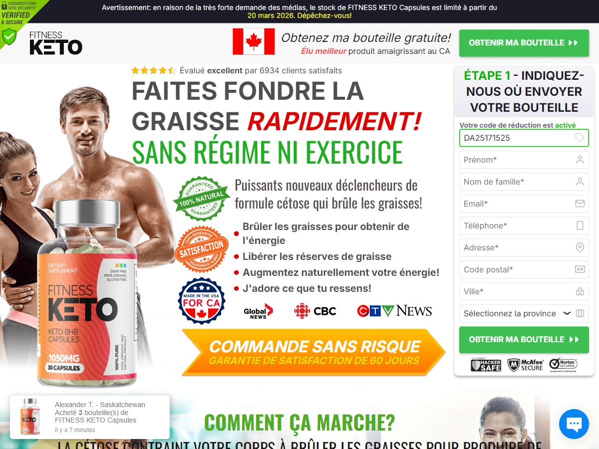 Fitness Keto Capsules ~ French [CA]