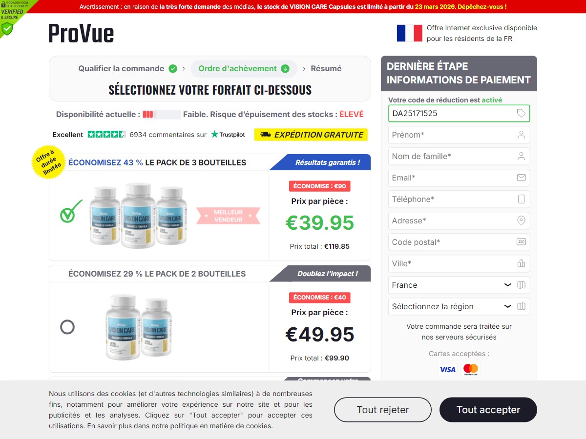 ProVue Vision Care ~ Low CTC - DTC [FR, CH, BE, LU]