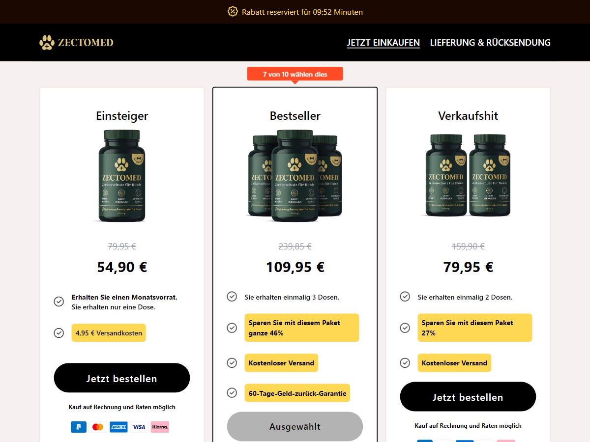 Zectomed - Tick Supplement for DOGS [DE]