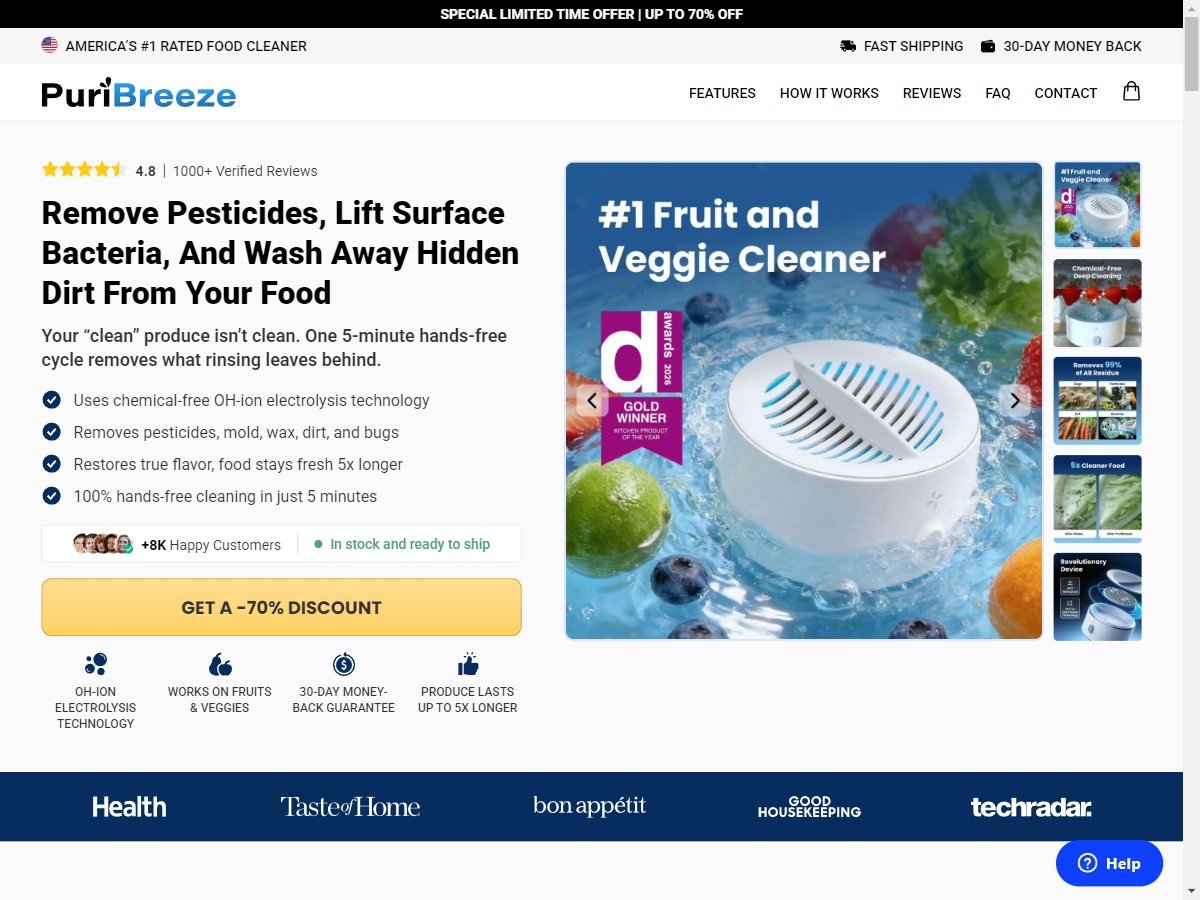 Image of PuriBreeze Produce Cleaner ~ CTC $99.99