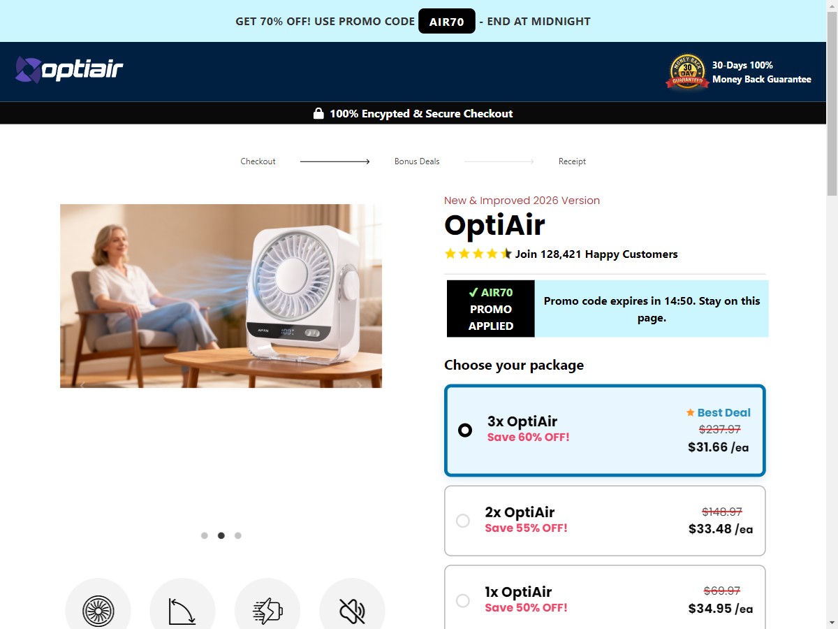 **NEW** OptiAir Portabl Cooler ~ CTC $34.95 [US]