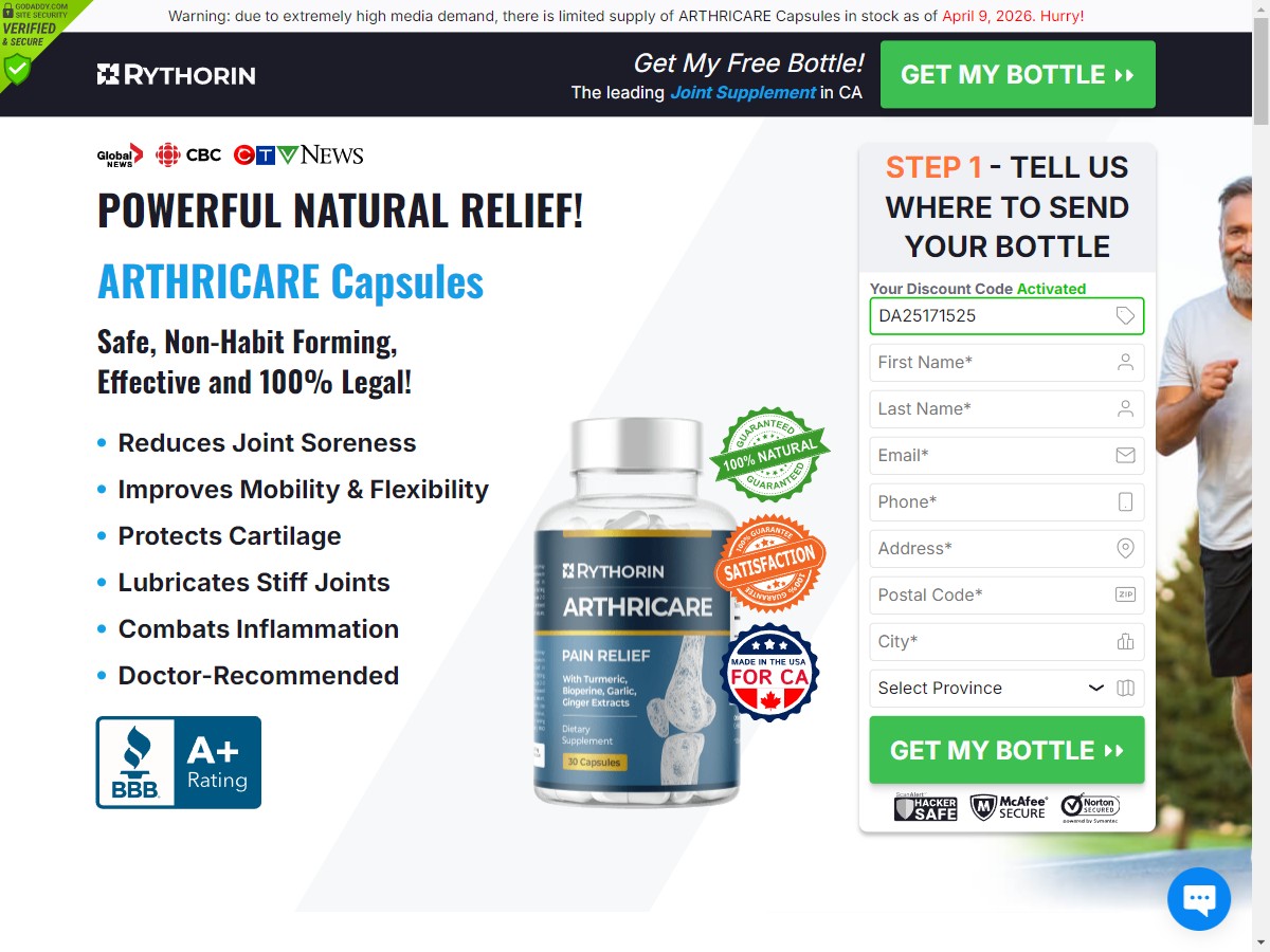 **NEW** Rythorin Arthricare Capsules [CA]