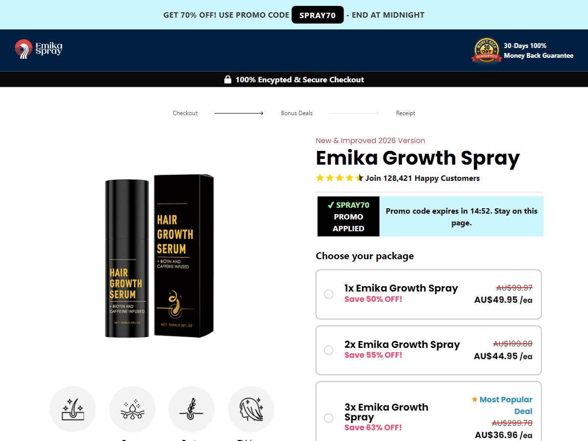 **NEW** Emika Growth Spray ~ CTC A$49.95 [AU]
