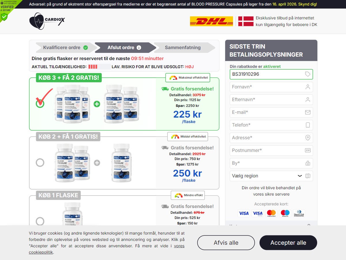 **NEW** CardioX Blood Pressure ~ DTC [DK]