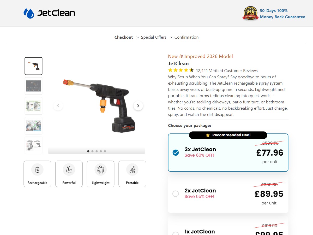 Image of **NEW** JetClean ~ CTC £99,95