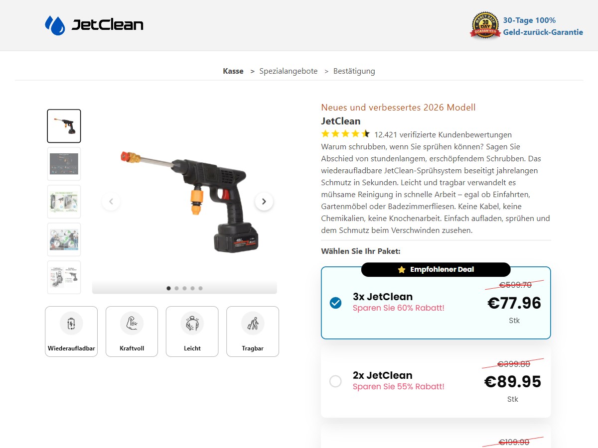 Image of **NEW** JetClean ~ CTC €99,95