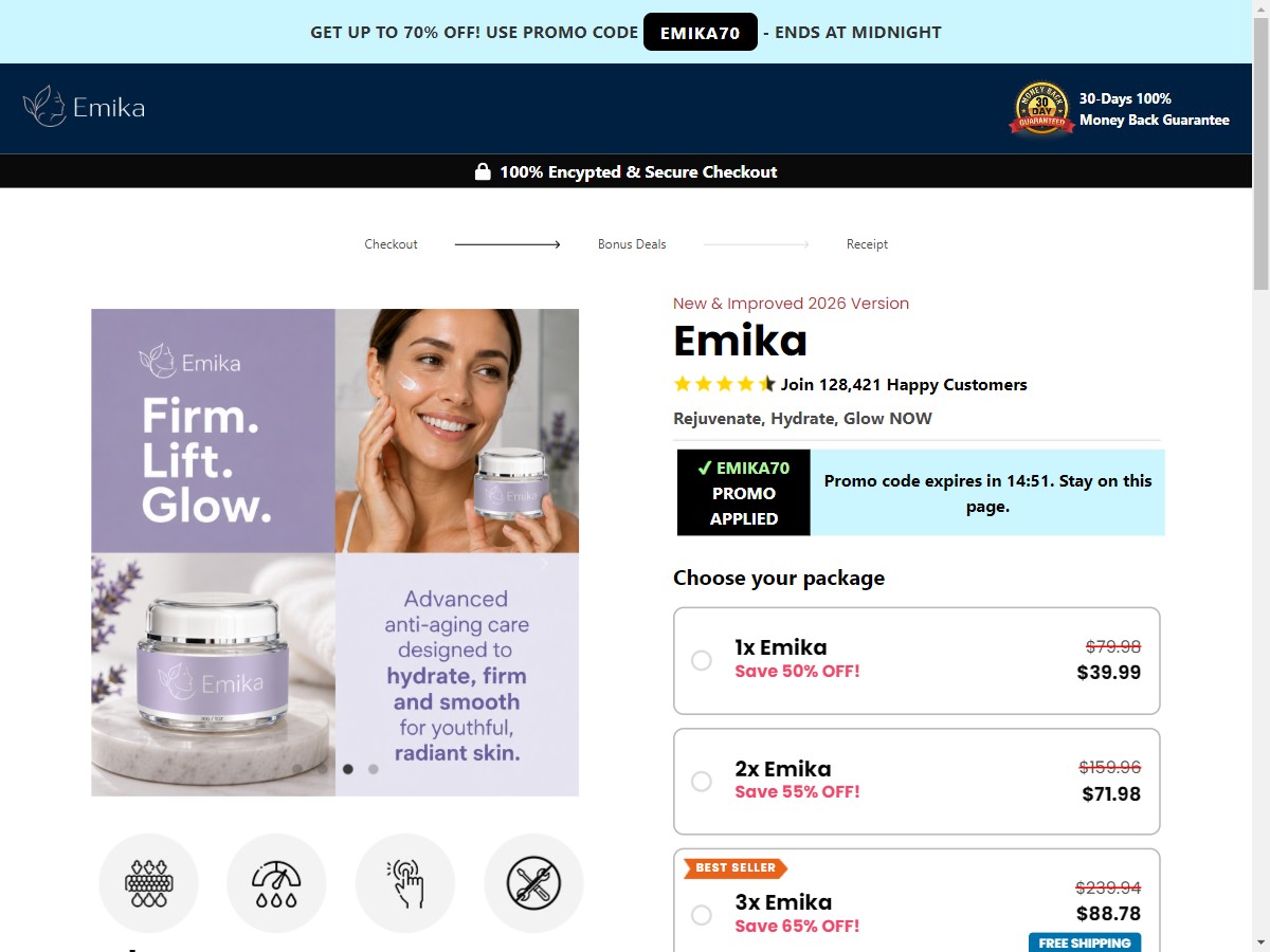 **NEW** Emika Wrinkle Cream ~ CTC $39.99 [US]