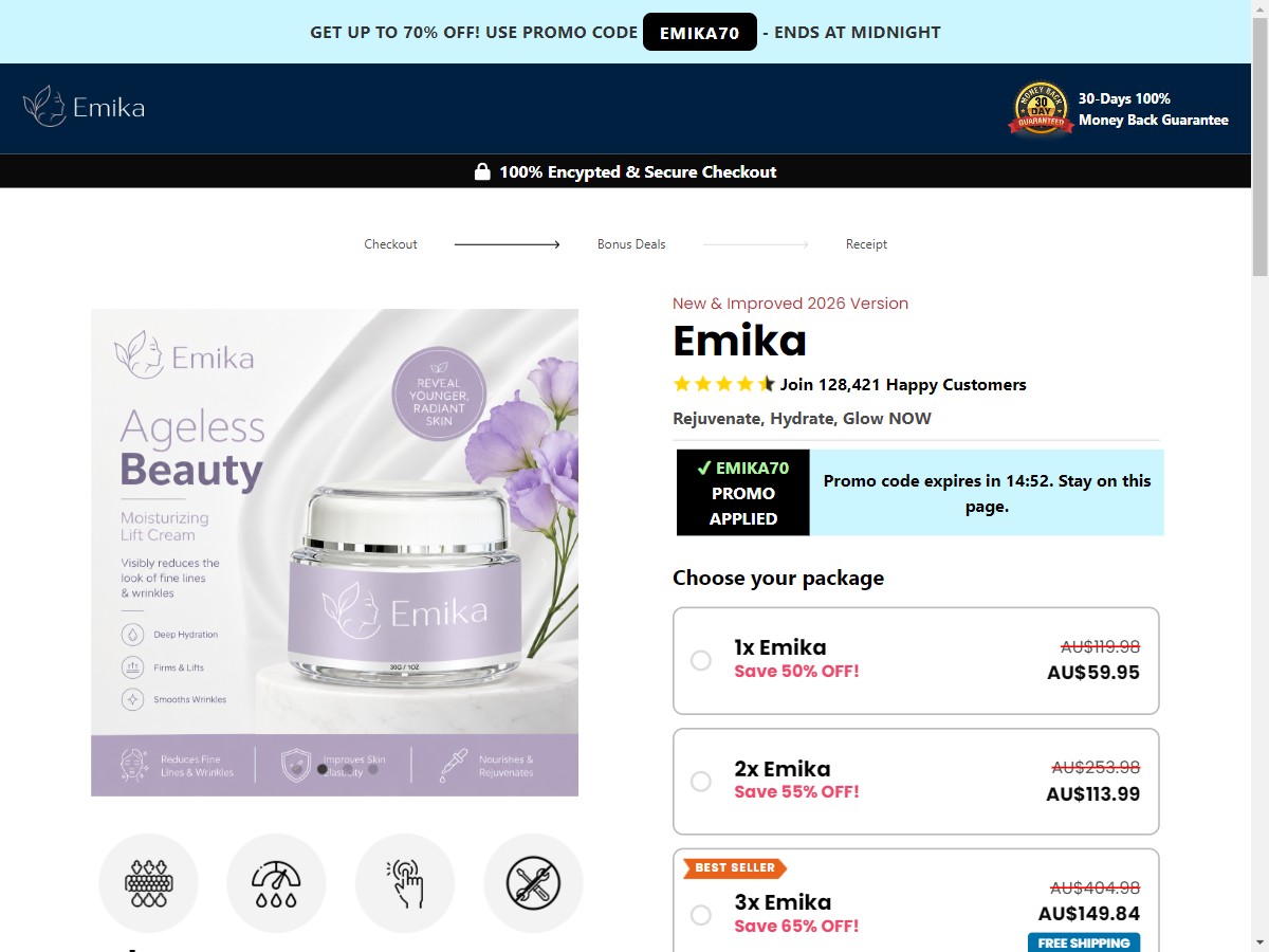 **NEW** Emika Wrinkle Cream ~ CTC A$59.99 [AU]