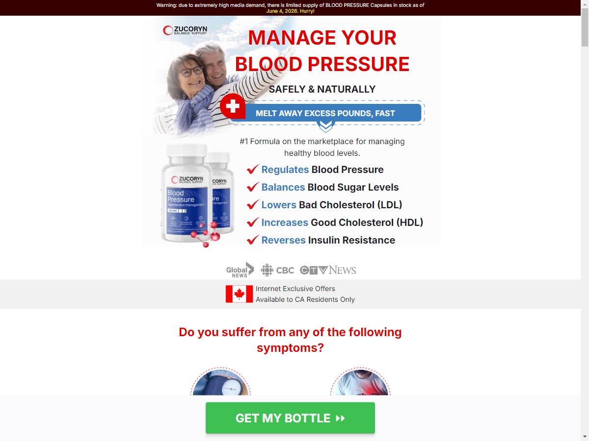 **NEW** ZUCORYN Blood Pressure [CA]