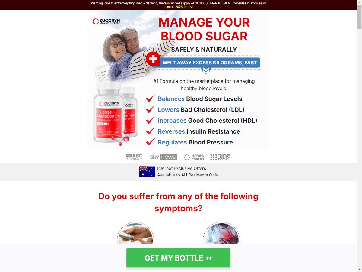 **NEW** ZUCORYN Glucose Management [AU]