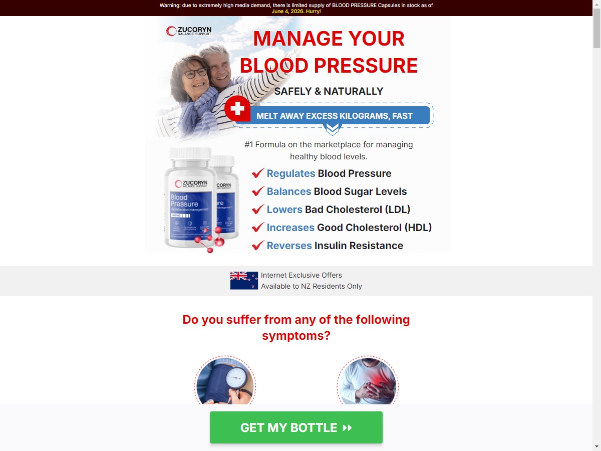 **NEW** ZUCORYN Blood Pressure [NZ]