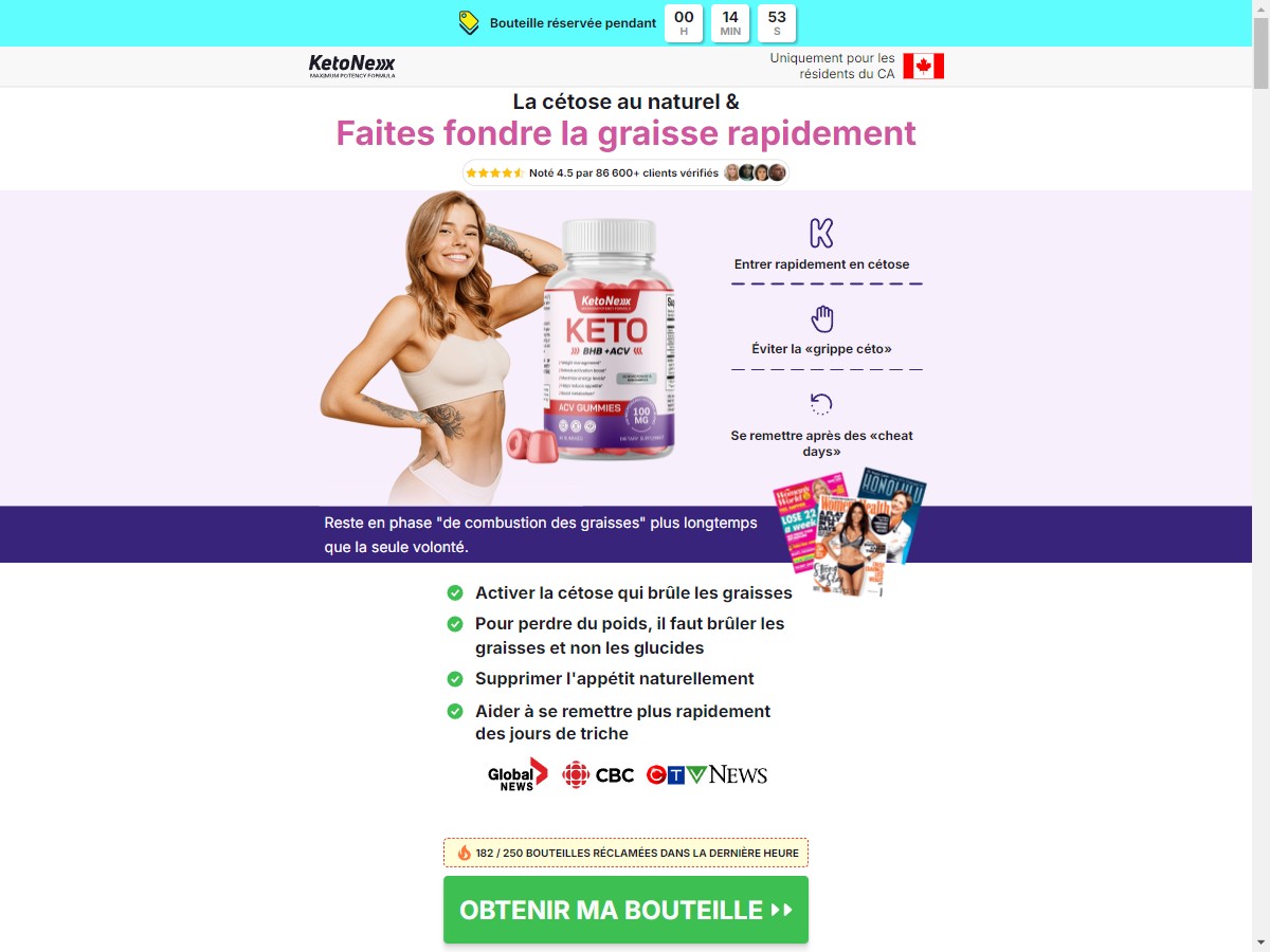 **NEW** KetoNex Gummies ~ French [CA]