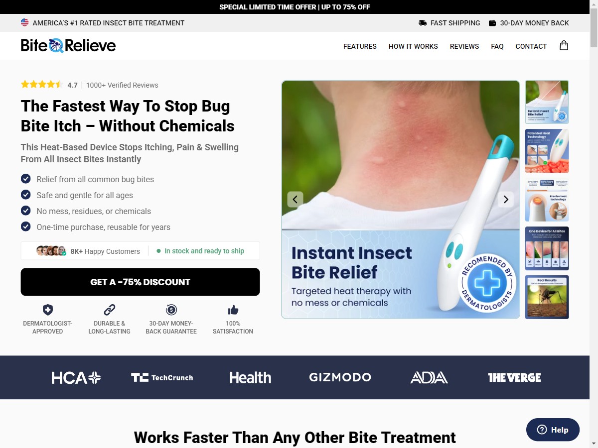 **NEW** BiteRelieve - Insect Bite Treatment ~ CTC $39.99 [US, DE, CA, AU, UK, FR, IL, +232 More]