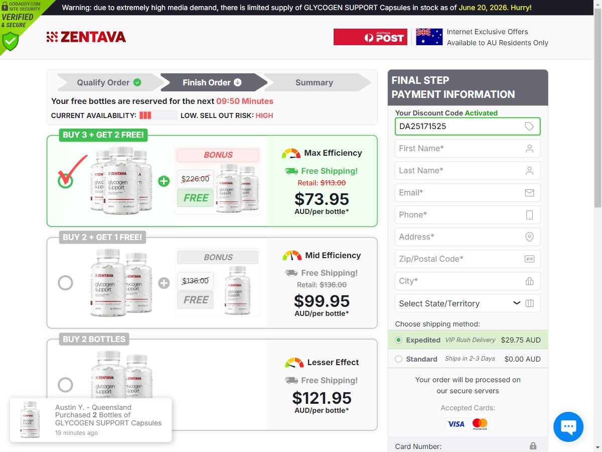 **NEW** Zentava Glycogen Control ~ DTC [AU]