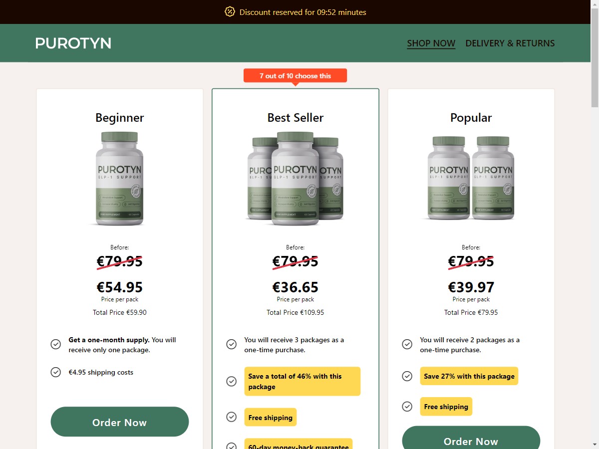 **NEW** Purotyn - GLP-1 Support [DE, FR, AT, CH, IT, SE, DK, +7 More]
