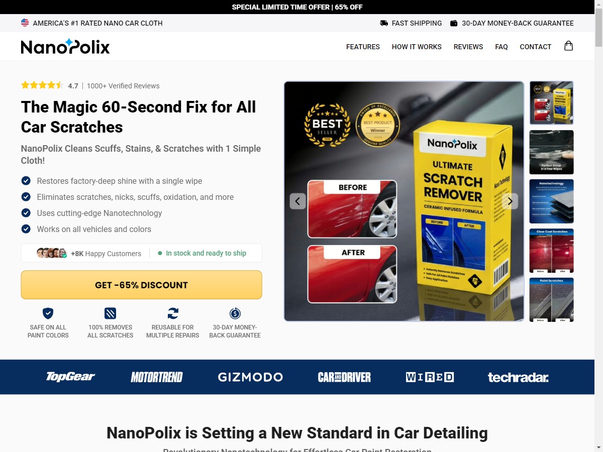 **NEW** NanoPolix Nano Car Cloth ~ CTC $34.96 [US, DE, CA, AU, UK, FR, IL, +232 More]