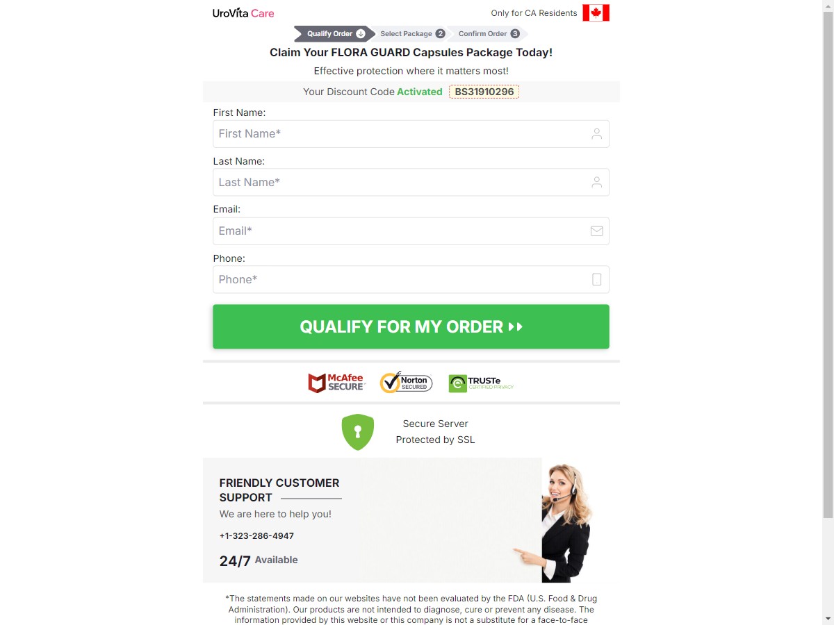 **NEW** UroVita Care Capsules ~ DTC [CA]