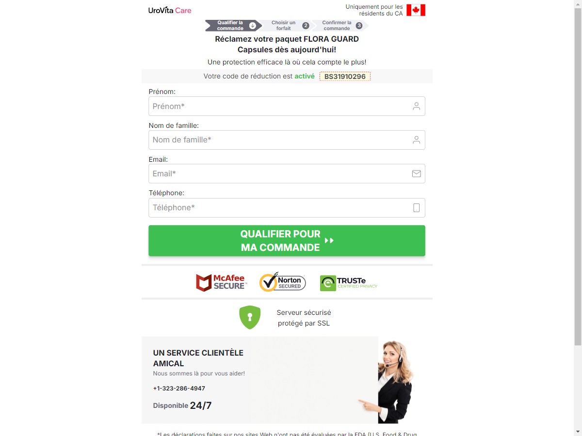 **NEW** UroVita Care Capsules ~ French - DTC [CA]