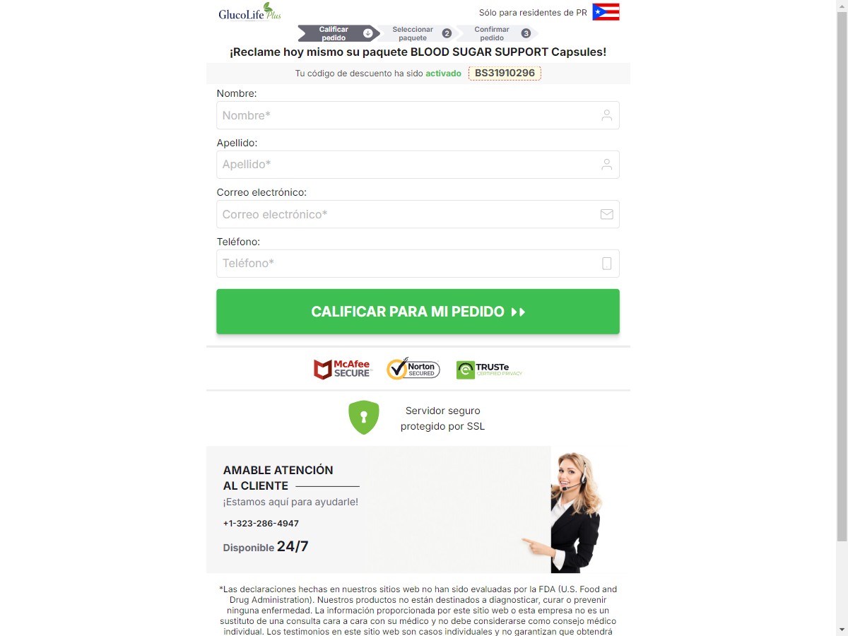 GlucoLife+ Blood Sugar Support ~ DTC [PR]