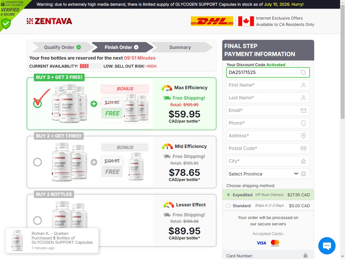 **NEW** Zentava Glycogen Control ~ DTC [CA]