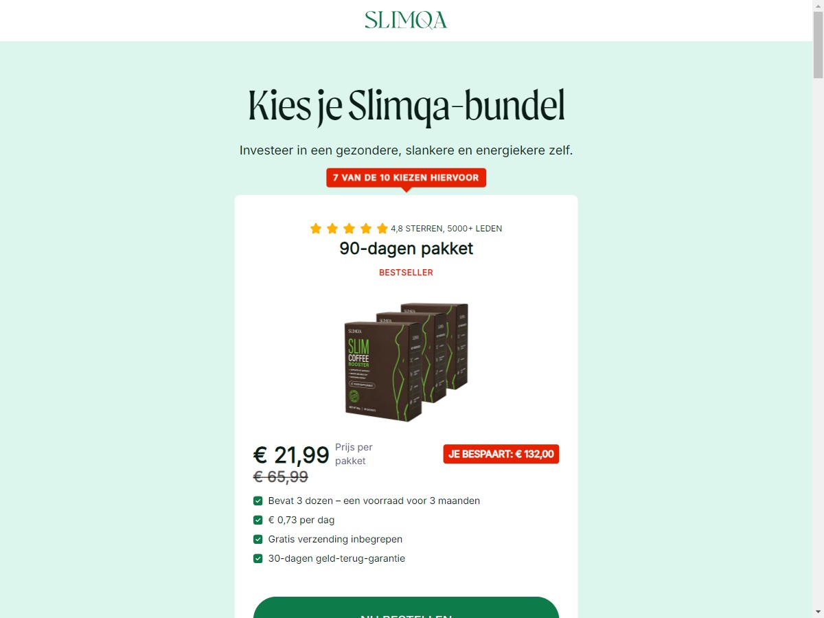 **NEW** Slimqa Slim Coffee Booster - Diet [NL]