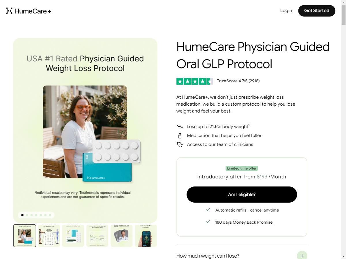 Hume Care - GLP-1 Orals ~ Loose Weight - Keep Muscle [US]