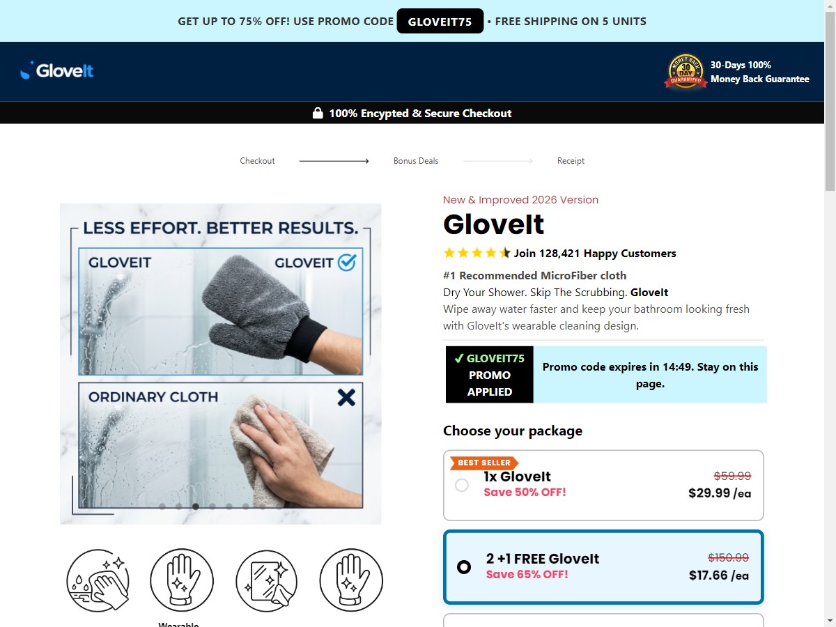 **NEW** GloveIt - Cleaning Glove ~ CTC $29.95 [US]