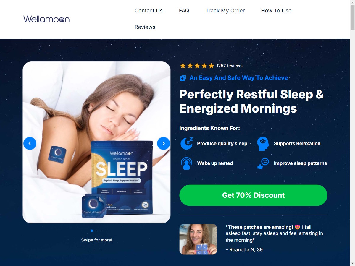 Wellamoon - Sleep Patches ~ PAID TRAFFIC ONLY [US, CA, FR, MX, IT]