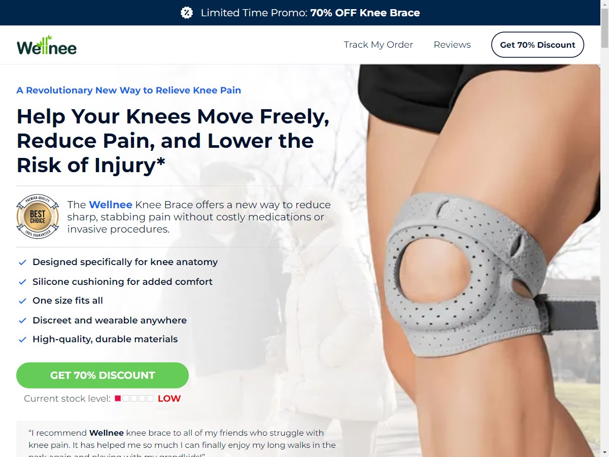 Wellnee - Kneebrace ~ PAID TRAFFIC ONLY - Low CTC [US, DE, CA, AU, UK, FR, IL, +232 More]