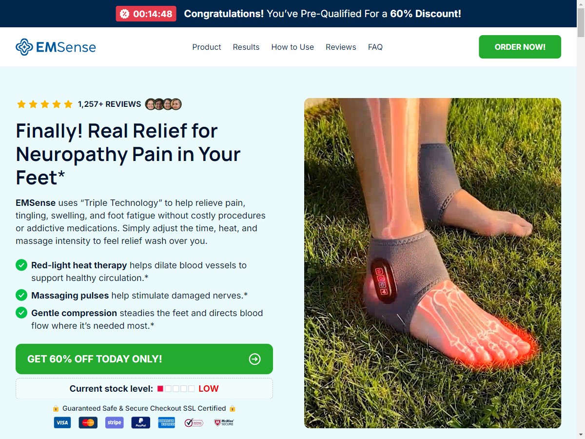 **HOT** EMSense - EMS Massager ~ PAID TRAFFIC ONLY - High CTC [US, DE, CA, AU, UK, FR, IL, +232 More]