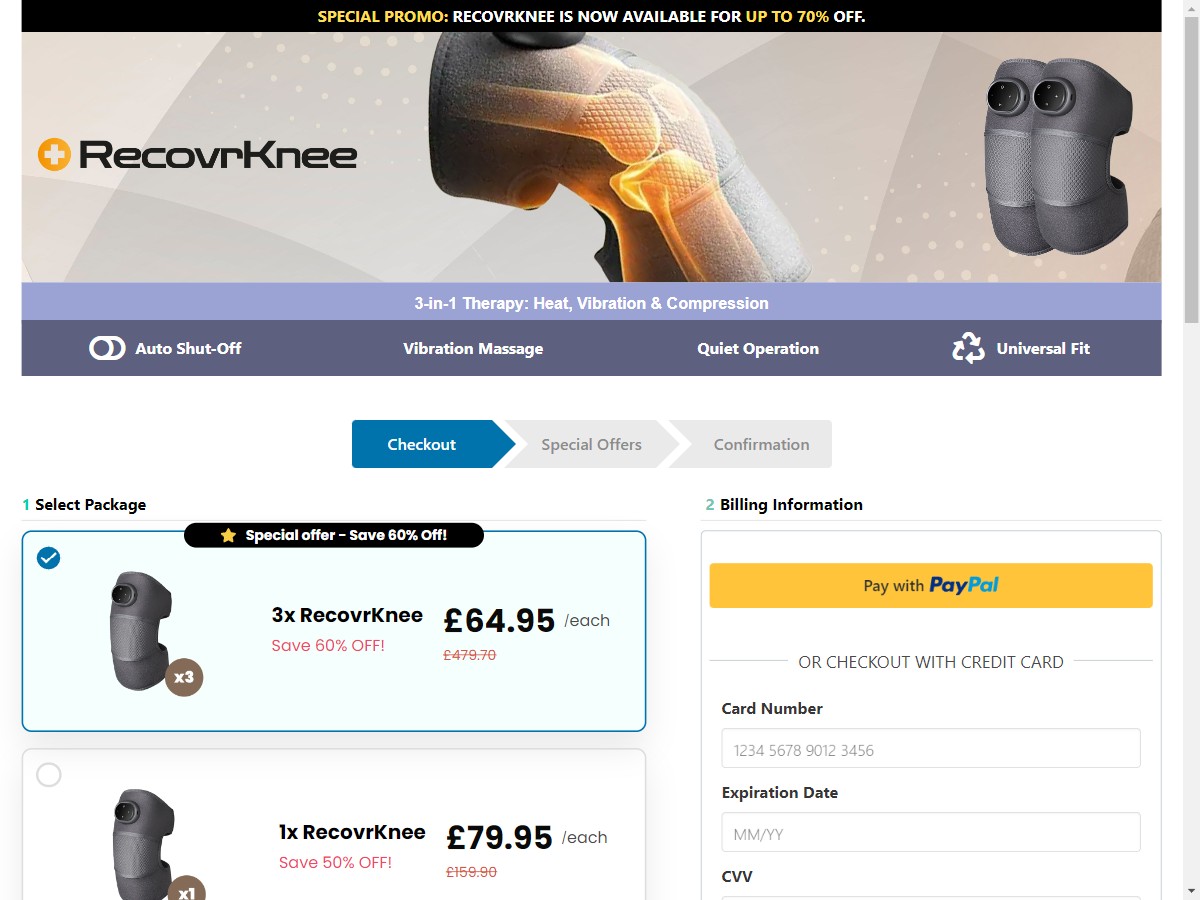 **NEW** RecovrKnee - Knee Brace ~ CTC £79.95 [UK]