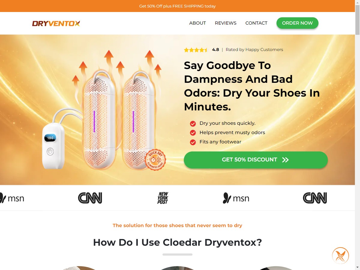 Image of **NEW** Cloedar Dryventox - Shoe Dryer