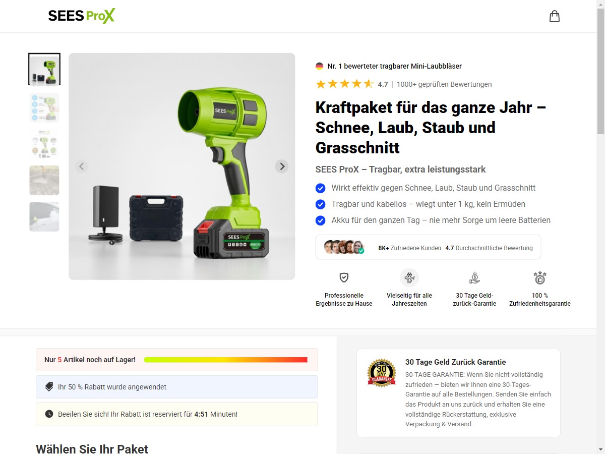 Image of **NEW** SEES ProX - Leaf Blower