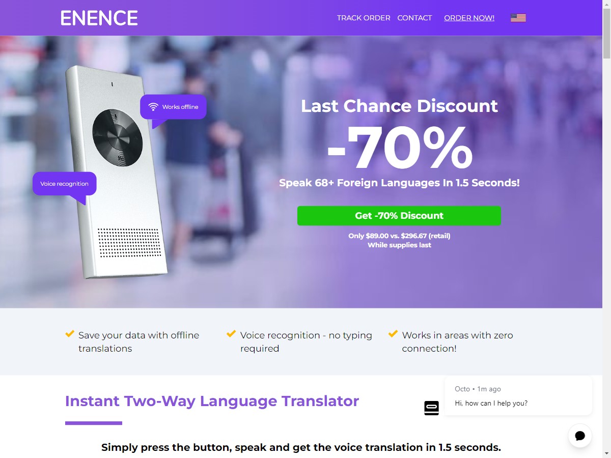 Enence - Instant Translator ~ UPDATED [US, DE, CA, AU, UK, FR, IL, +44 More]