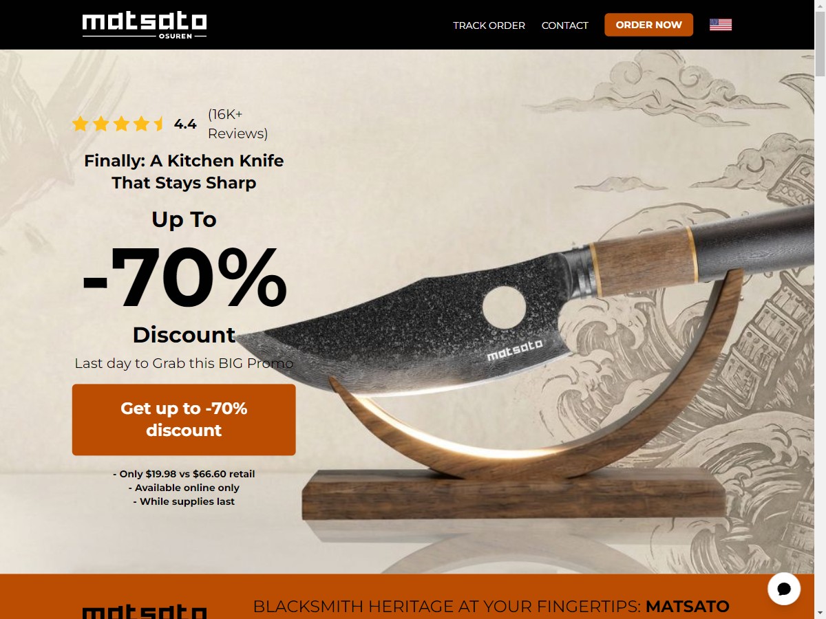 **NEW** Matsato - A Chef Knife ~ UPDATED [US, DE, CA, AU, UK, FR, IL, +44 More]