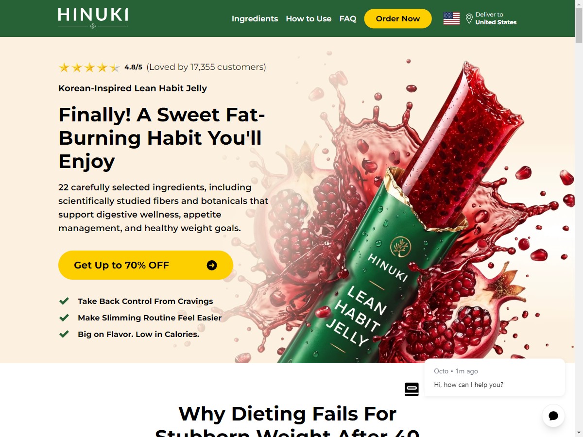 **NEW** Hinuki - Lean Habit Jelly Sticks ~ No Subscription - UPDATED [US, DE]