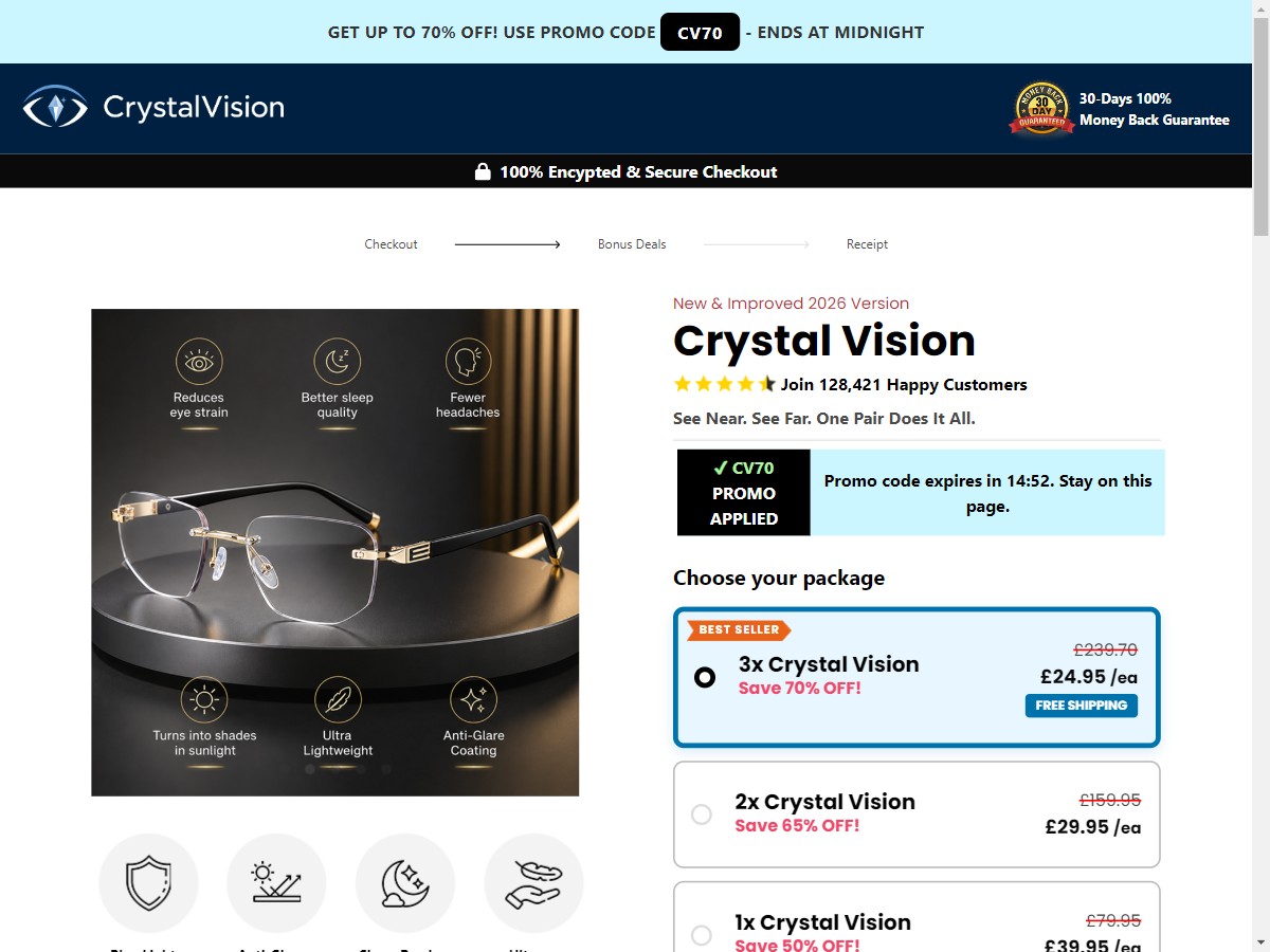 **NEW** Crystal Vision - Glasses [UK]