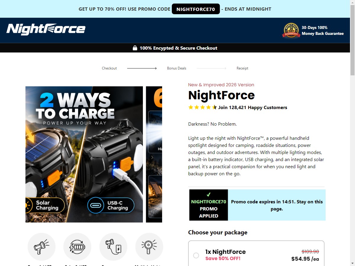 **NEW** NightForce - Outdoor Flashlight [US]
