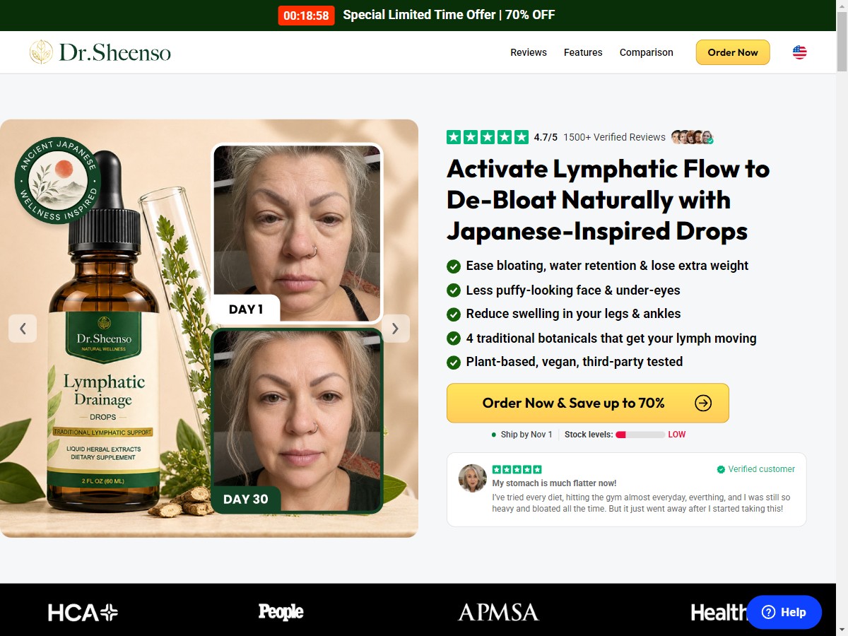 **NEW** Lymphatic Drainage Drops ~ Dr.Sheenso [US, DE, CA, AU, UK, FR, IL, +229 More]