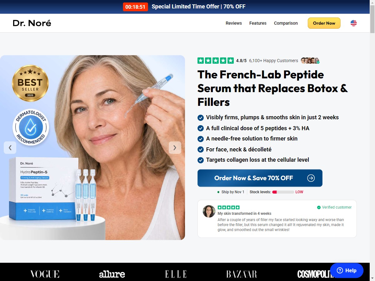 **NEW** HydroPeptin-5 Serum - Dr.Nore ~ Subscription [US, DE, CA, AU, UK, FR, IL, +229 More]
