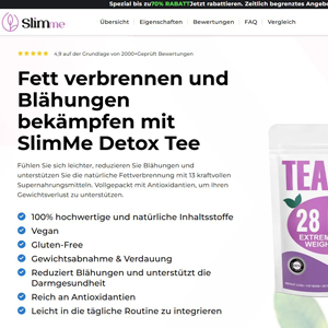 SlimMe Detox Tea - DTC [DE,AT] (Social,Banner,Native,Push,SEO,Search,Brand Bidding) - CPA