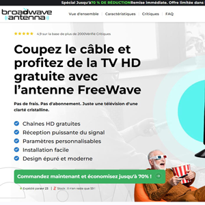 BroadWave Antenna - DTC [FR] (Social,Banner,Native,Push,SEO,Search,Brand Bidding) - CPA