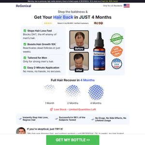 ReGenixal Hair Recover - DTC [US] (Banner,Native,Social,Search,SEO,PPC,Push,Brand Bidding,Shopping) - CPA