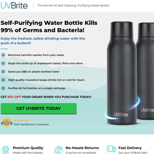 UVBrite Smart Bottle [US,CA,AU,UK+] (Social,Banner,Native,Push,SEO,Search) - CPA {No BrandBidding} 
