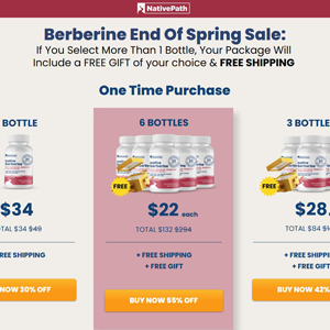 Native Berberine - DTC [US] (Social,Banner,Native,Push,SEO,Search) - CPA {No BrandBidding}