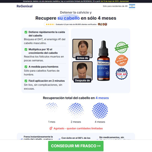 ReGenixal Hair Recover - DTC [AR] (Banner,Native,Social,Search,SEO,PPC,Push,Brand Bidding,Shopping) - CPA
