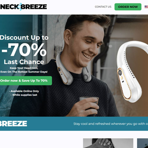 NeckBreeze - DTC [US] (Social,Banner,Native,Push,SEO,Search,Brand Bidding) - CPA