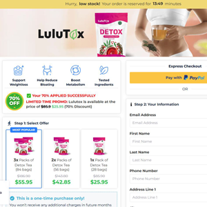 ! HOT OFFER - Lulutox Detox Tea [INTL] (Social,Banner,Native,Push,SEO,Search) - CPA {No BrandBidding}